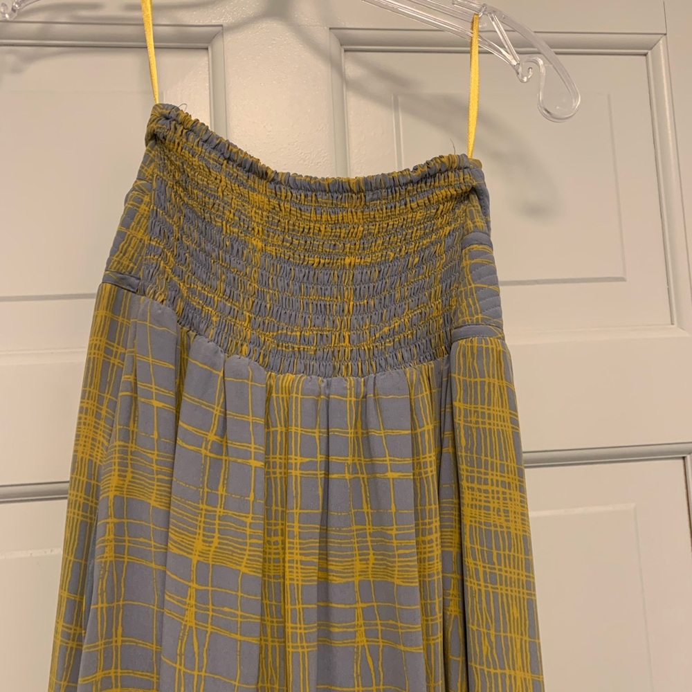 Anthropologie Maple Silk Quilter Sweetheart Neckline Maxi Dress. Size 2 - Picture 7 of 11